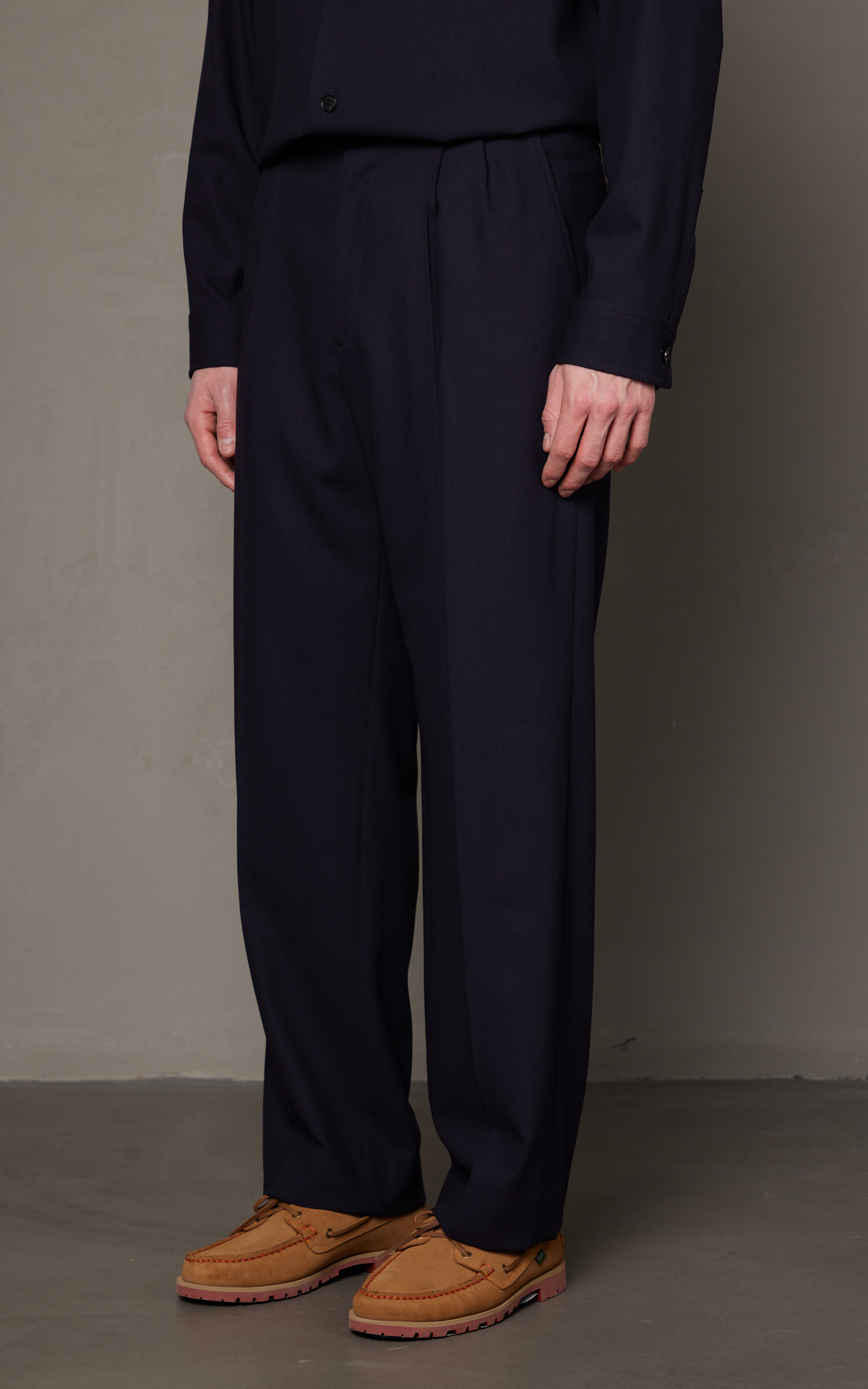 AURALEE HARD TWIST WOOL DOBBY SLACKS - スラックス AURALEE HARD TWIST WOOL DOBBY SLACKS - スラックス
