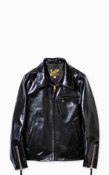 Y&#039;2 Leather PR-65 Vintage Horsehide Light Single Riders Leather Jacket Black