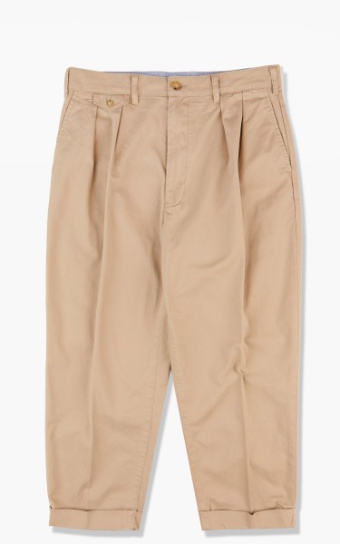 Beams Plus 2 Pleats Twill Trousers Khaki 3823-0097-874-24-Khaki