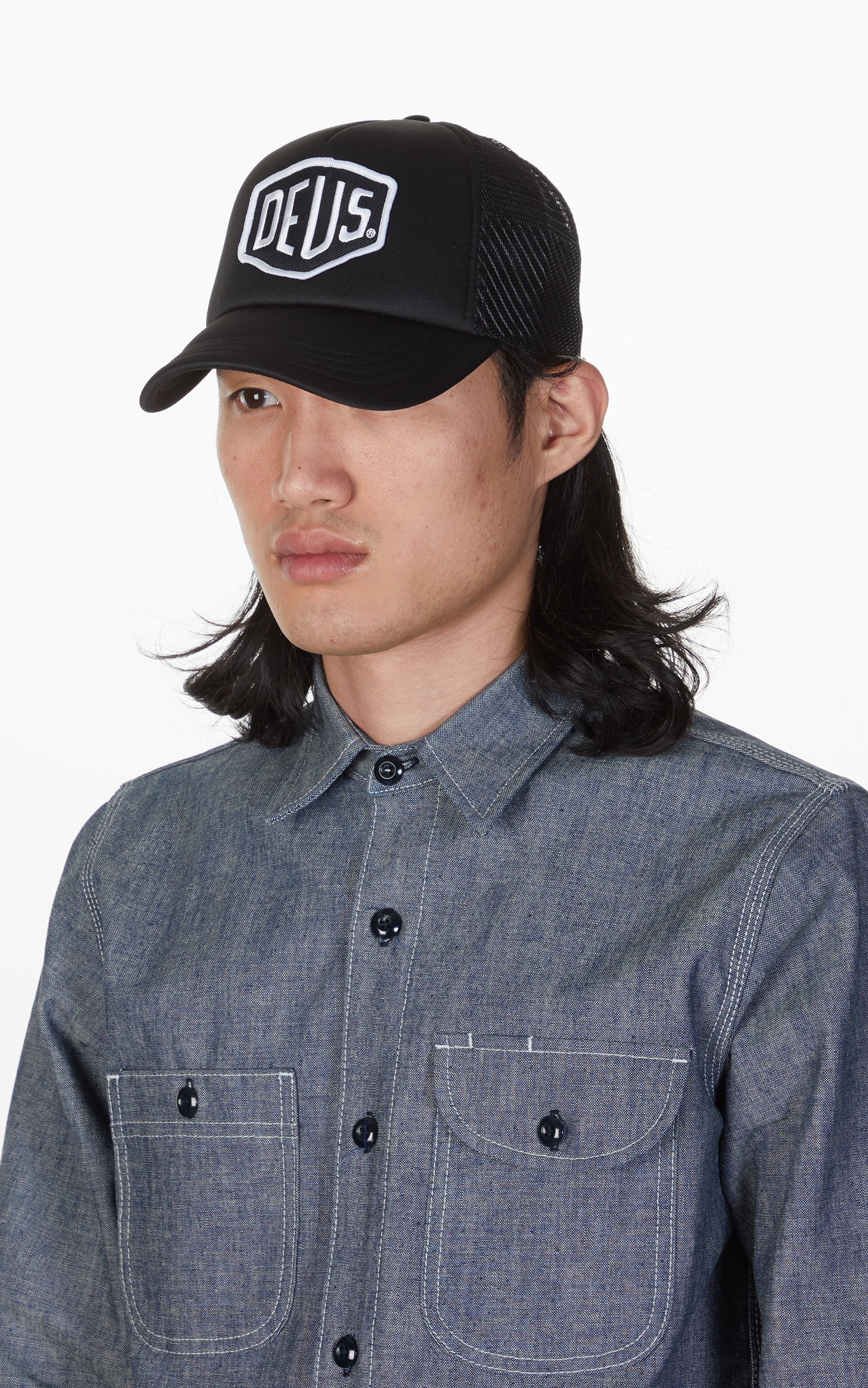 Deus Ex Machina Baylands Trucker Cap Black White Cultizm