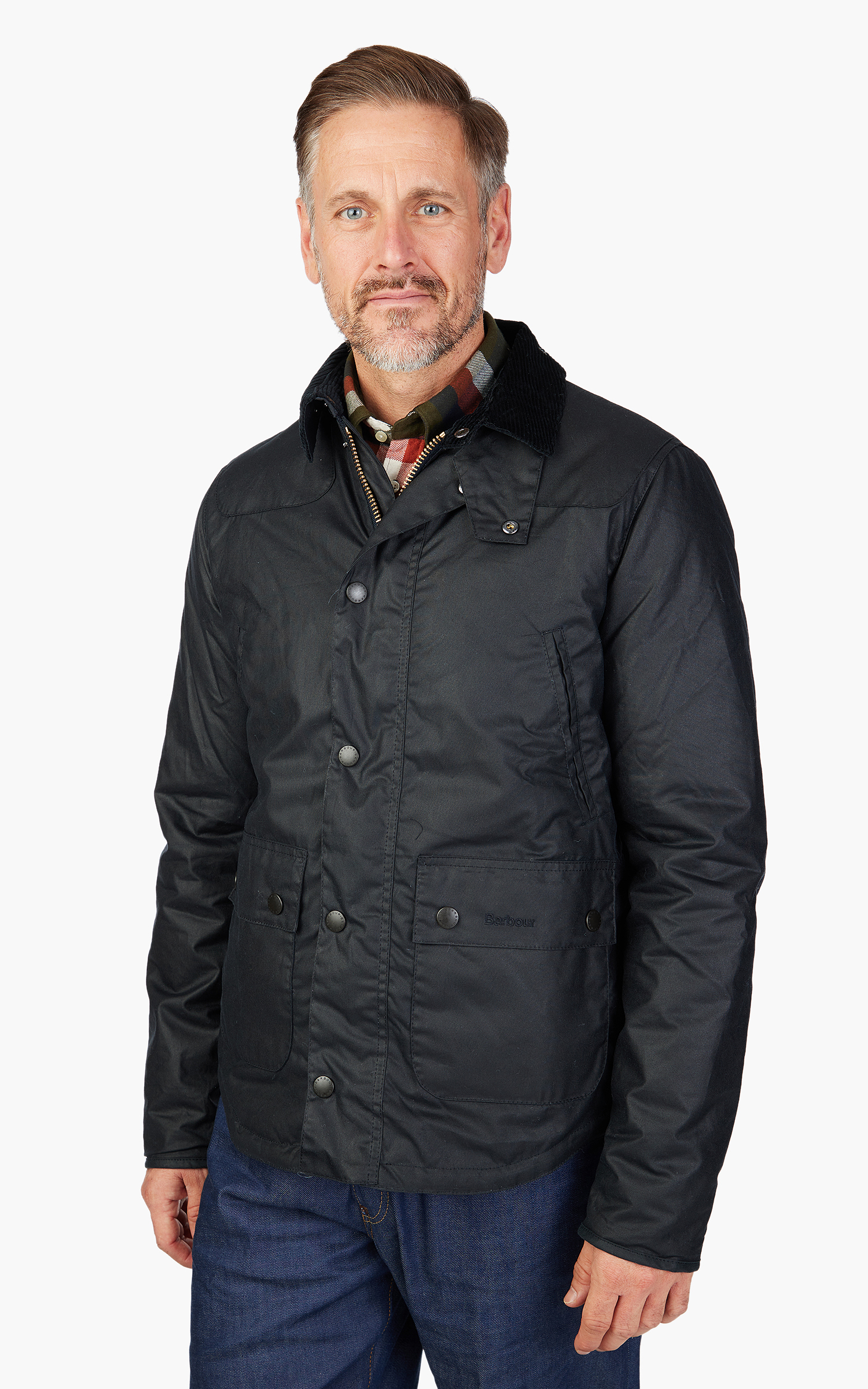 Barbour Reelin Wax Jacket Navy | Cultizm