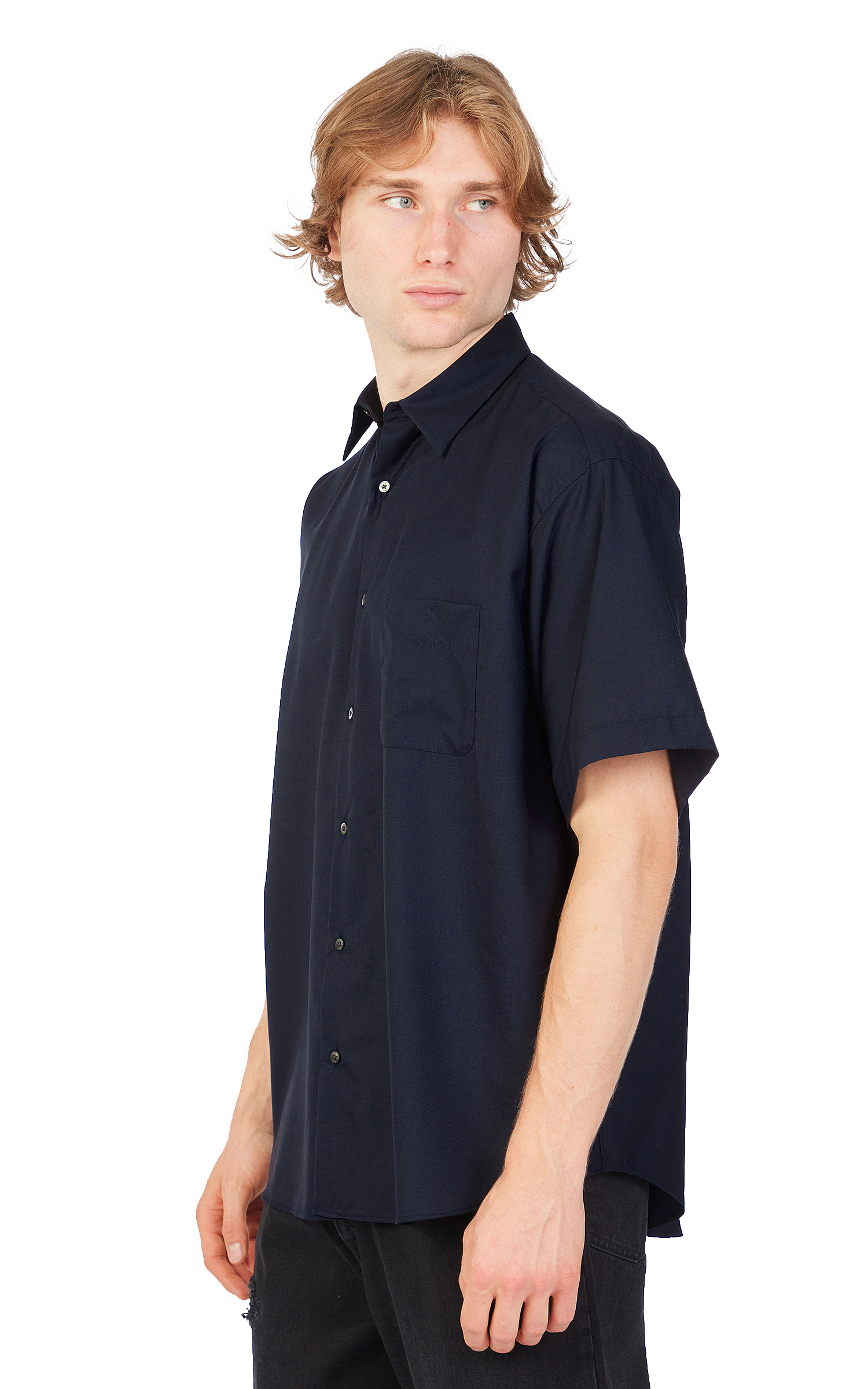 Markaware Comfort Fit Shirt S/S Navy | Cultizm Markaware Comfort Fit Shirt S/S Navy | Cultizm