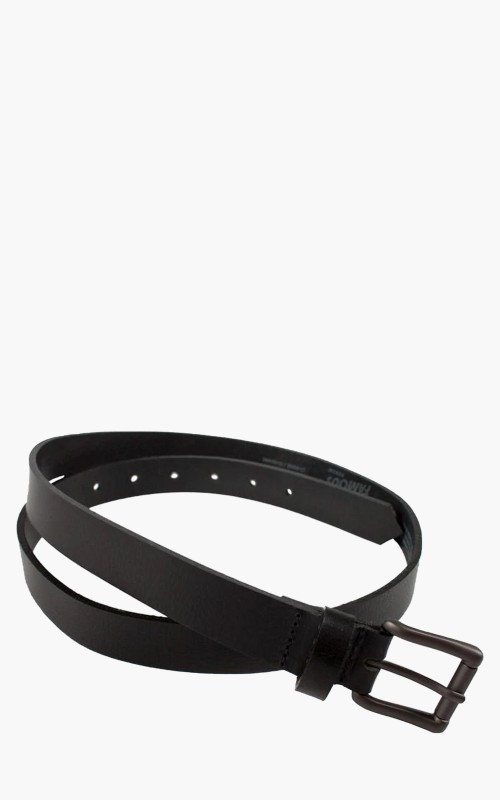 Naked & Famous Denim Buffalo Belt Leather Black