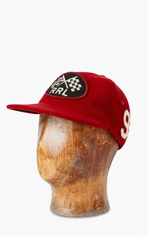 RRL Logo-Patch Wool-Blend Felt Ball Cap Red