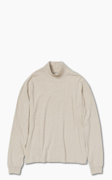 Auralee Seamless Hi Neck L/S Tee Top Brown