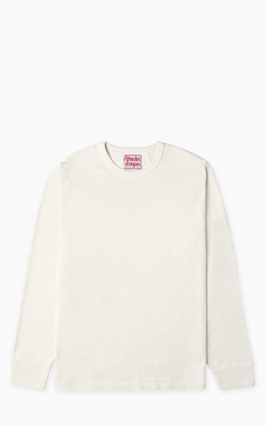 Wonder Looper Double Heavyweight Crewneck Longsleeve T-Shirt Ecru