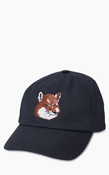 Maison Kitsuné Large Fox Head Embroidery 6P Cap Navy