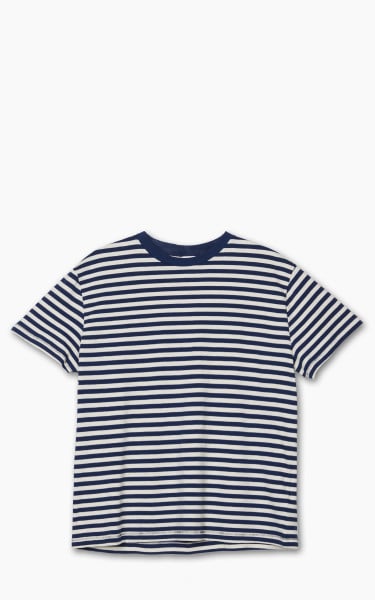 Nudie Jeans Leif Breton Stripe T-Shirt Offwhite/Blue