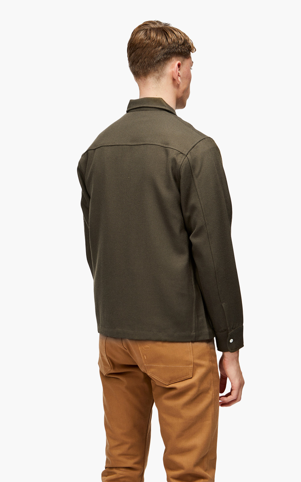 3sixteen Western Overshirt Wool Gabardine Forest | Cultizm