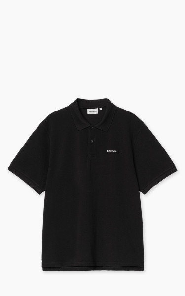 Carhartt WIP S/S Carhartt Script Polo Black/White