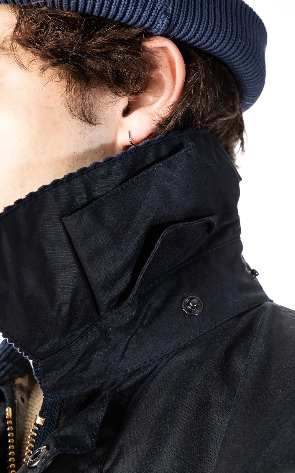 Barbour Border Wax Jacket Navy Cultizm