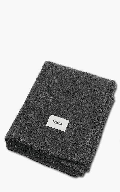 TEKLA Merino Wool Blanket Solid Grey Melange