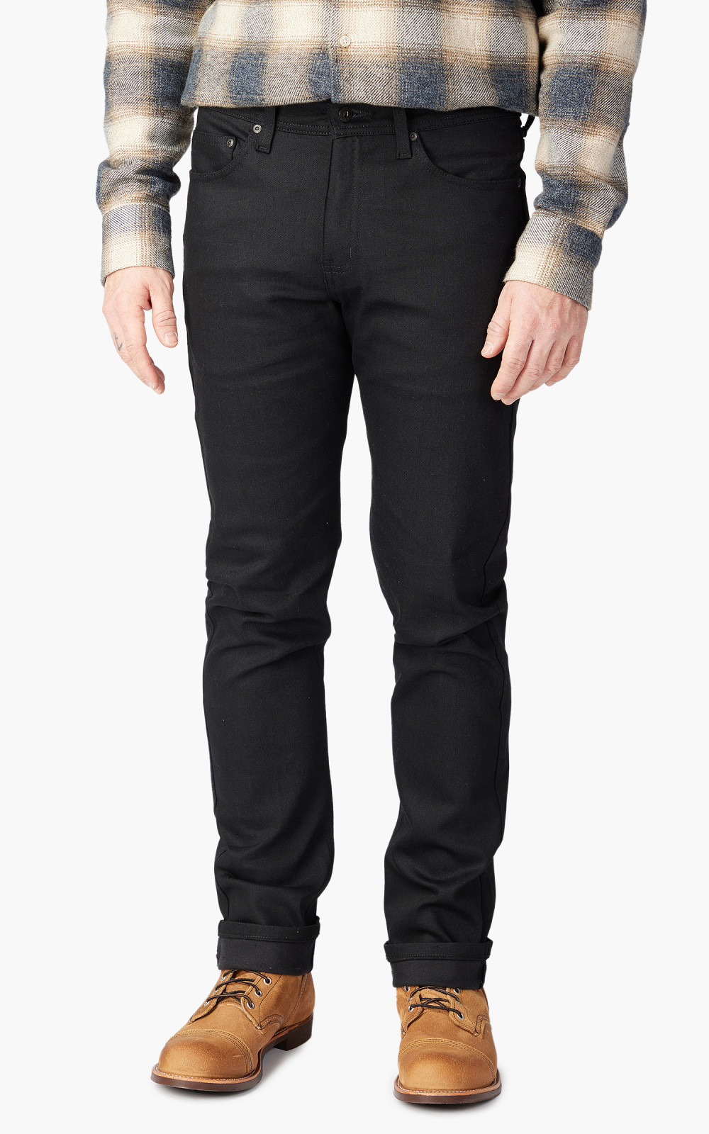 Naked & Famous Denim Weird Guy Denim All Black Comfort Stretch 14oz Cultizm