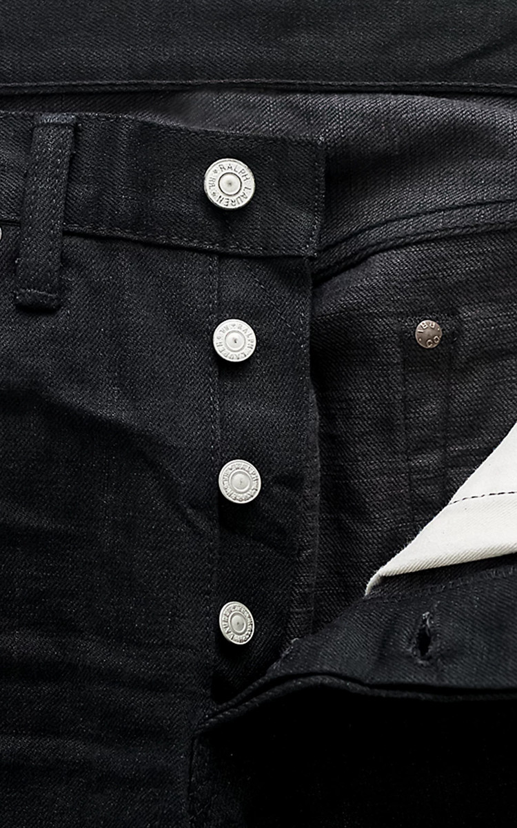 RRL Slim Fit Selvedge Jean Black | Cultizm