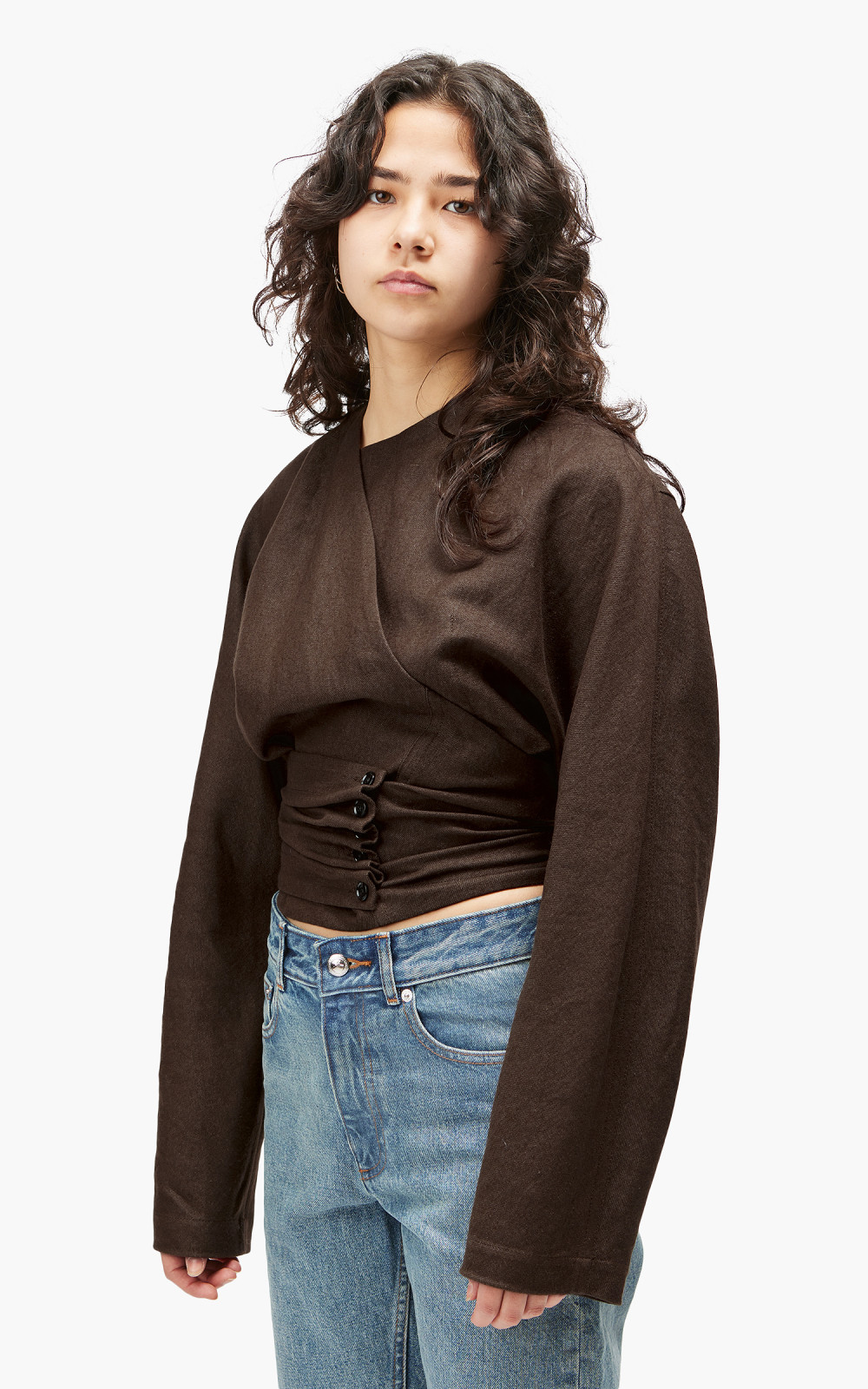 【信頼】 Lemaire Wrap Top Brown | Cultizm トップス