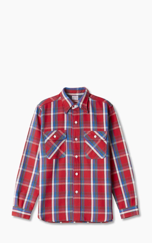 Warehouse & Co. 3104 Flannel Hemd Rot