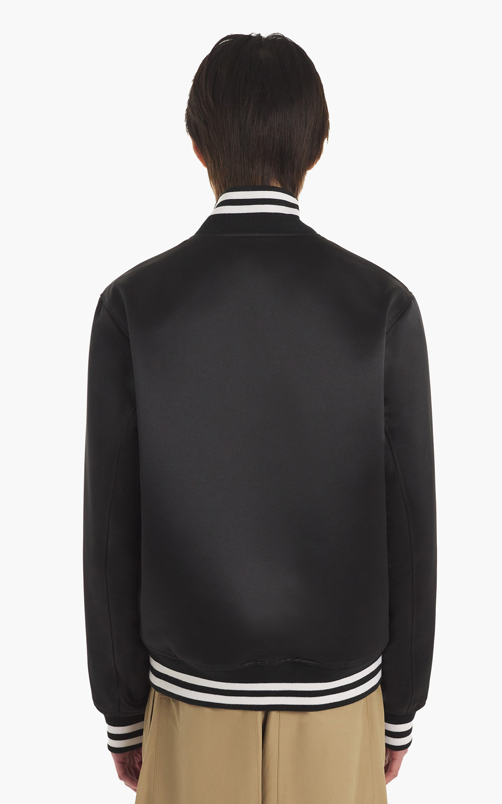 Maison Kitsuné Satin Teddy Jacket Black | Cultizm