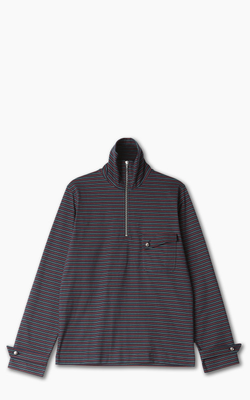 Wales Bonner Franco Half Zip Top Multi/Navy