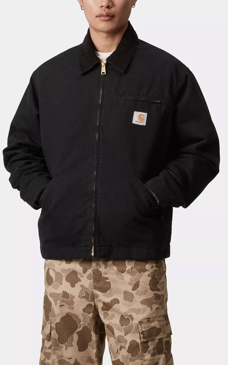 ジャケット・アウター Carhartt WIP OG DETROIT JACKET Black Carhartt WIP OG Detroit Jacket (Winter) | Black (aged canvas