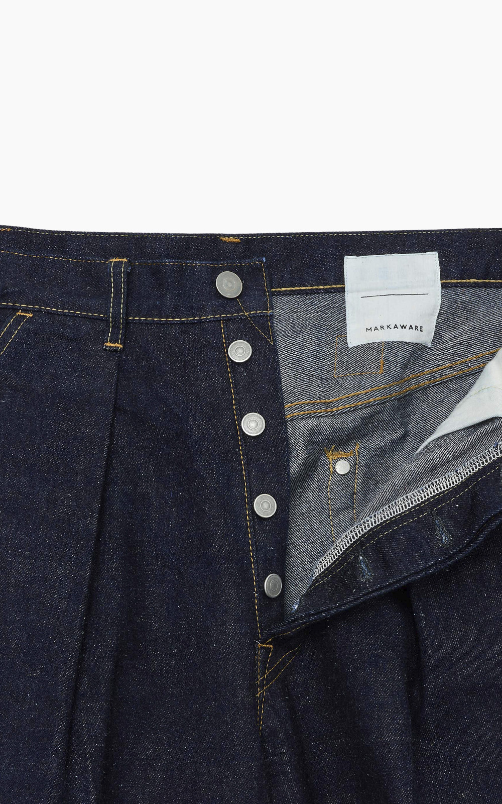 Markaware Pleated Wide Denim Indigo | Cultizm Markaware Pleated Wide Denim Indigo | Cultizm