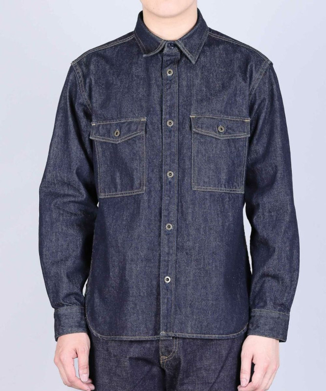 Japan Blue JBLS1017 Denim CPO Shirt Indigo 13oz