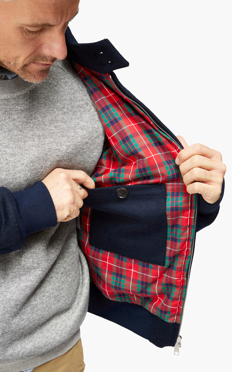 Baracuta G9 AF Melton Wool Classic Harrington Jacket Deep Baracuta G9 AF Melton Wool Classic Harrington Jacket Deep