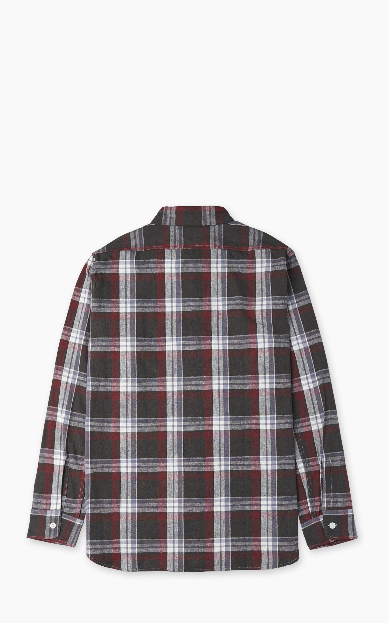 Lot 3055 Long Sleeve Check Work Shirt Charcoal