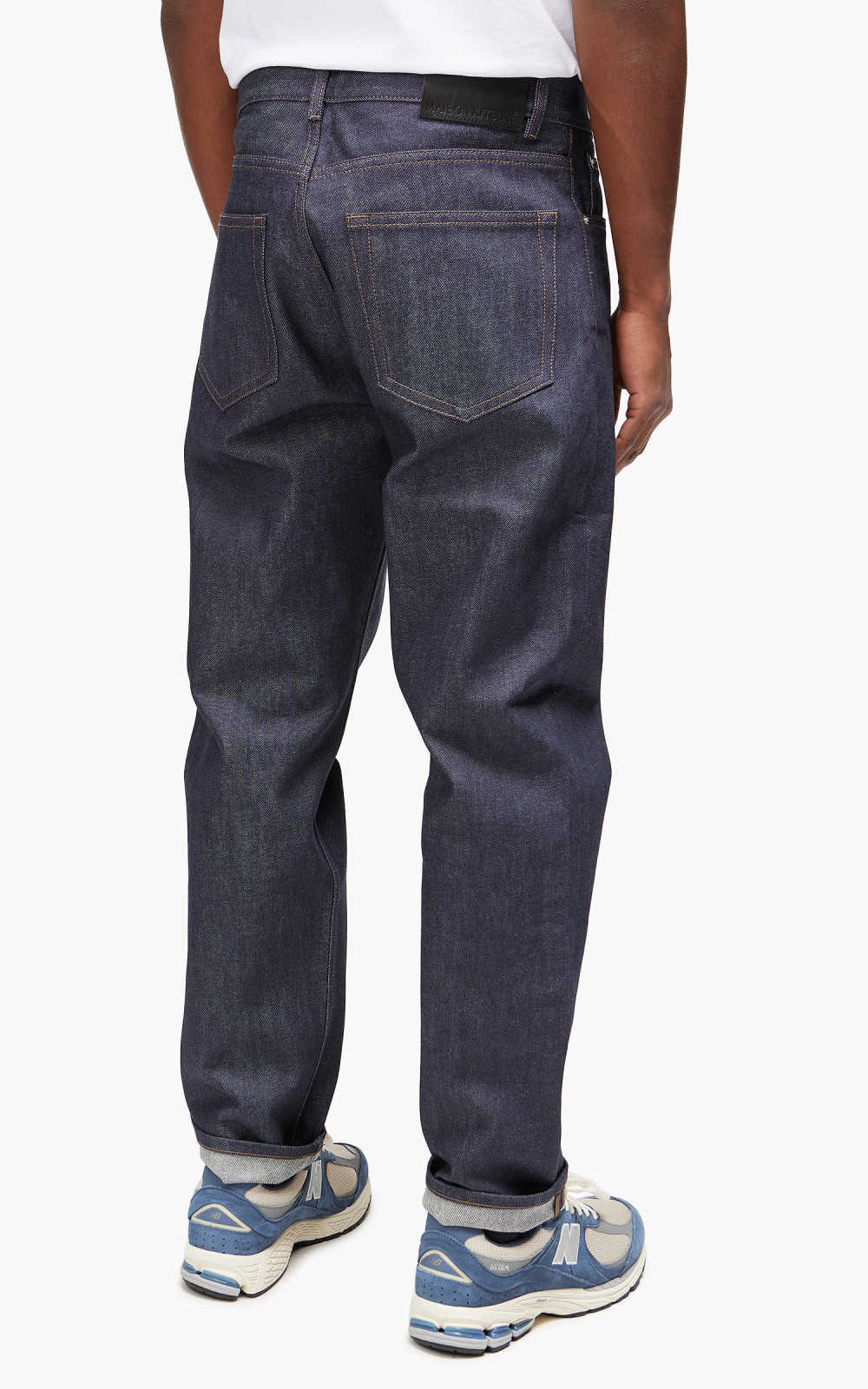 Maison Kitsuné Tapered Fit Jeans Unwashed Indigo | Cultizm
