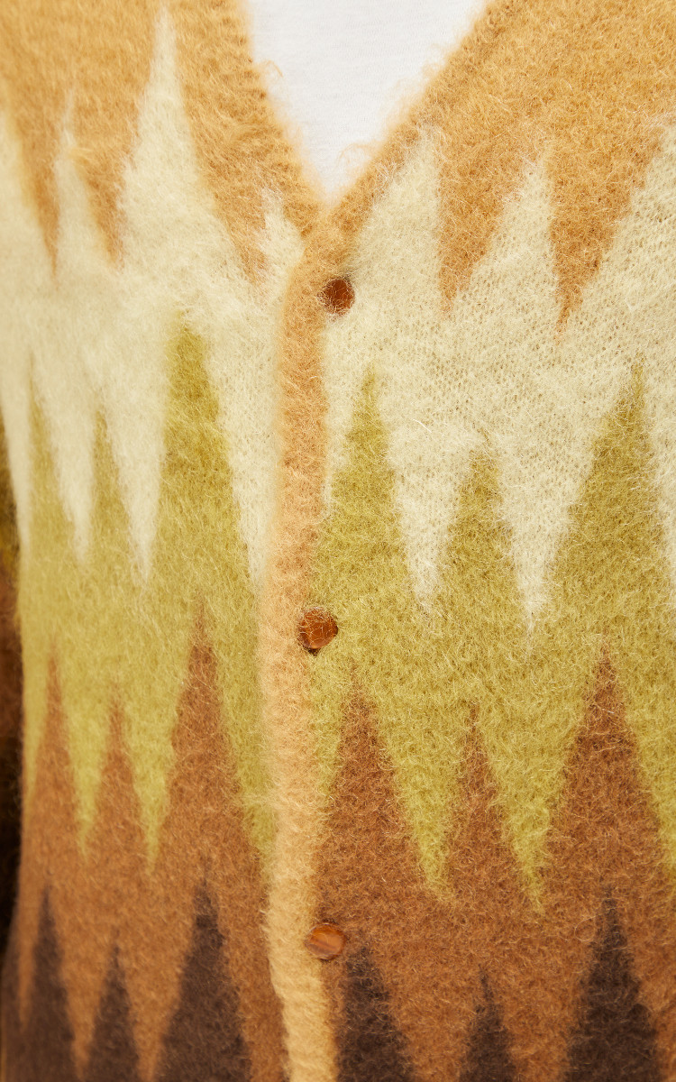 needles MOHAIR CARDIGAN ZIGZAG XLサイズ Mohair Cardigan Zig Zag Taupe | Needles | Epitome
