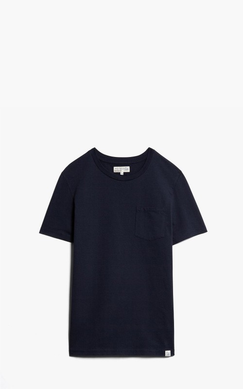 Merz b. Schwanen CTP01 Crew Neck Pocket Tee Deep Blue