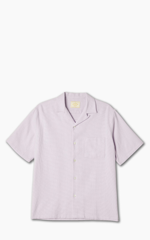 Portuguese Flannel Pique Camp Collar Shirt Lavanda