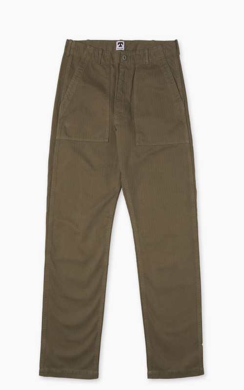 Tellason Fatigue Pant Tapered Herringbone Twill Military