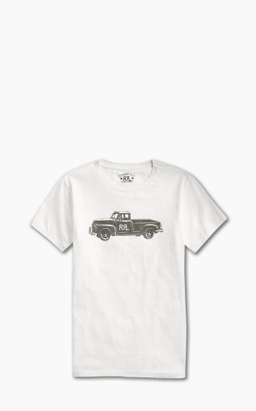 RRL Truck Jersey T-Shirt Paper White