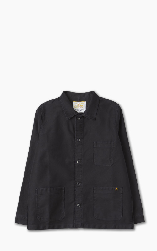 Le Mont St Michel Authentic Work Jacket Moleskin Black