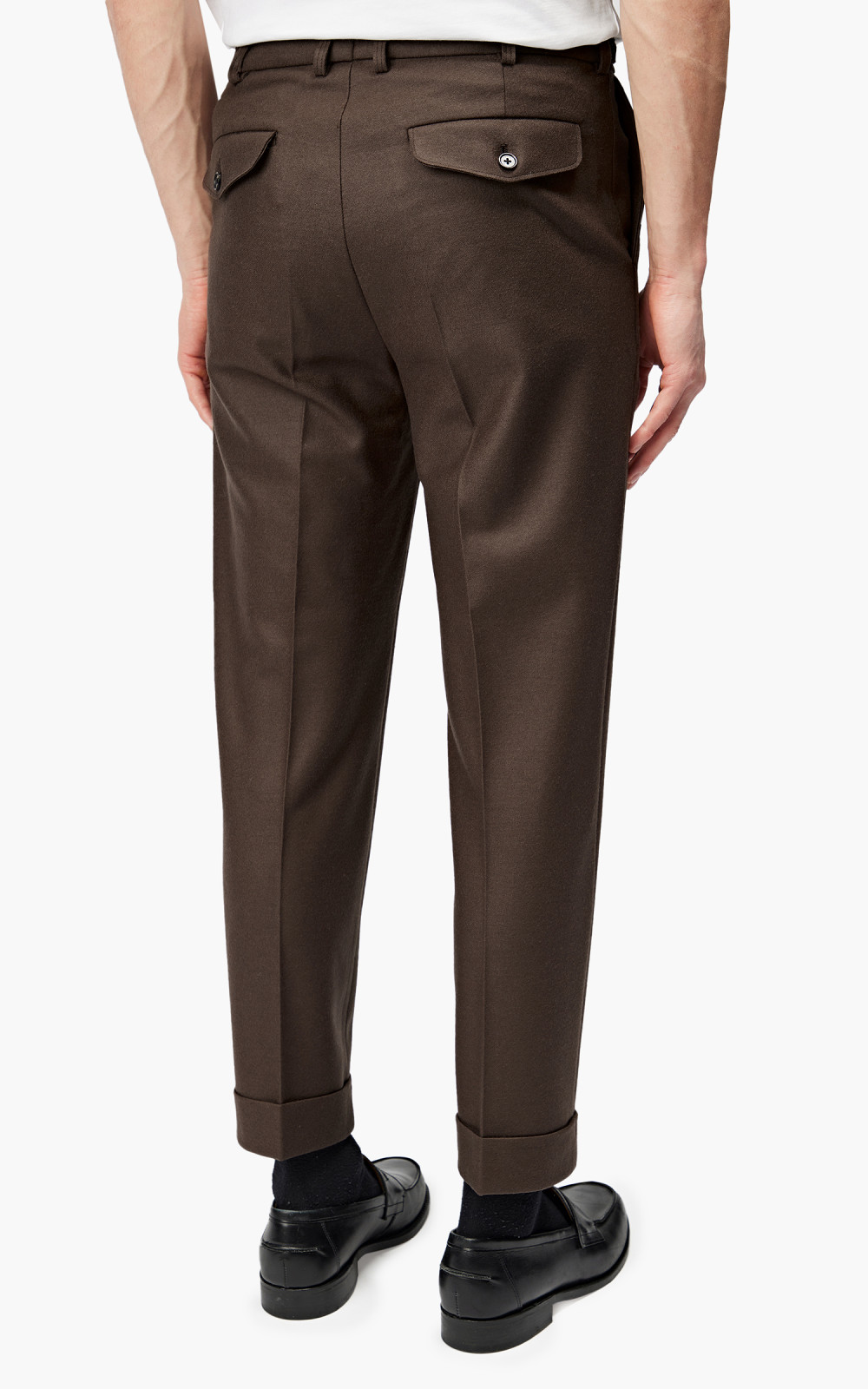 レビュー高評価アイテム特集｜ファッション通販 Tapered Flat Markaware Trousers Cultizm | Brown パンツ