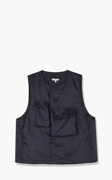 Engineered Garments Cover Vest Polyester Taffeta Dark Navy 22S1C003-DZ059