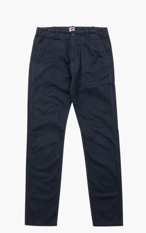 Tellason Fatigue Pant Tapered Herringbone Navy