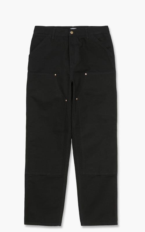 Carhartt WIP Double Knee Pant Dearborn Canvas Rinsed Black