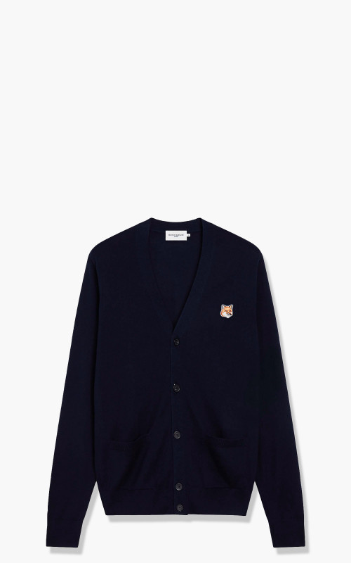 Maison Kitsuné Fox Head Patch Classic Cardigan Navy GU00542KT1036-P480 