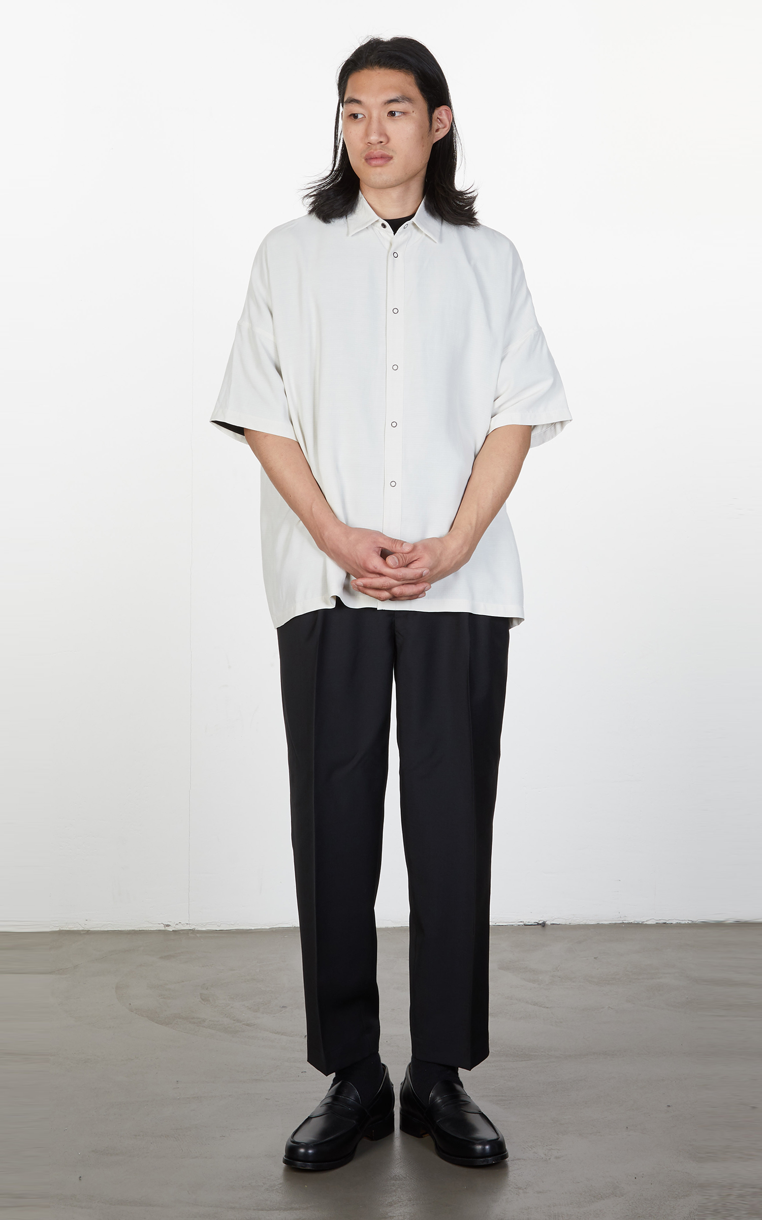 Markaware 'Marka' Ripstop Wide Shirt S/S White | Cultizm