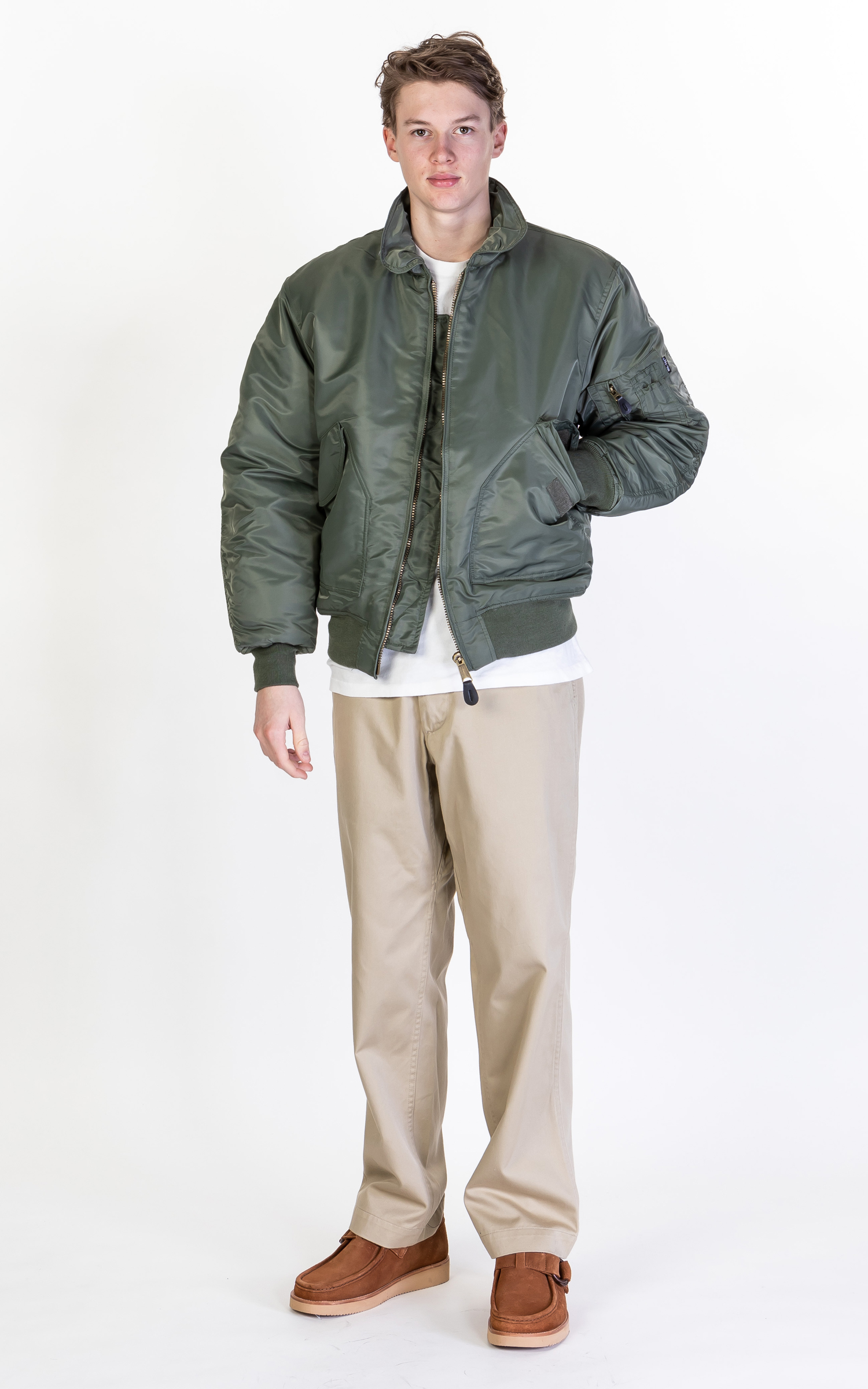 Mil-Tec US CWU Flight Jacket Basic Olive Size S at  Men's