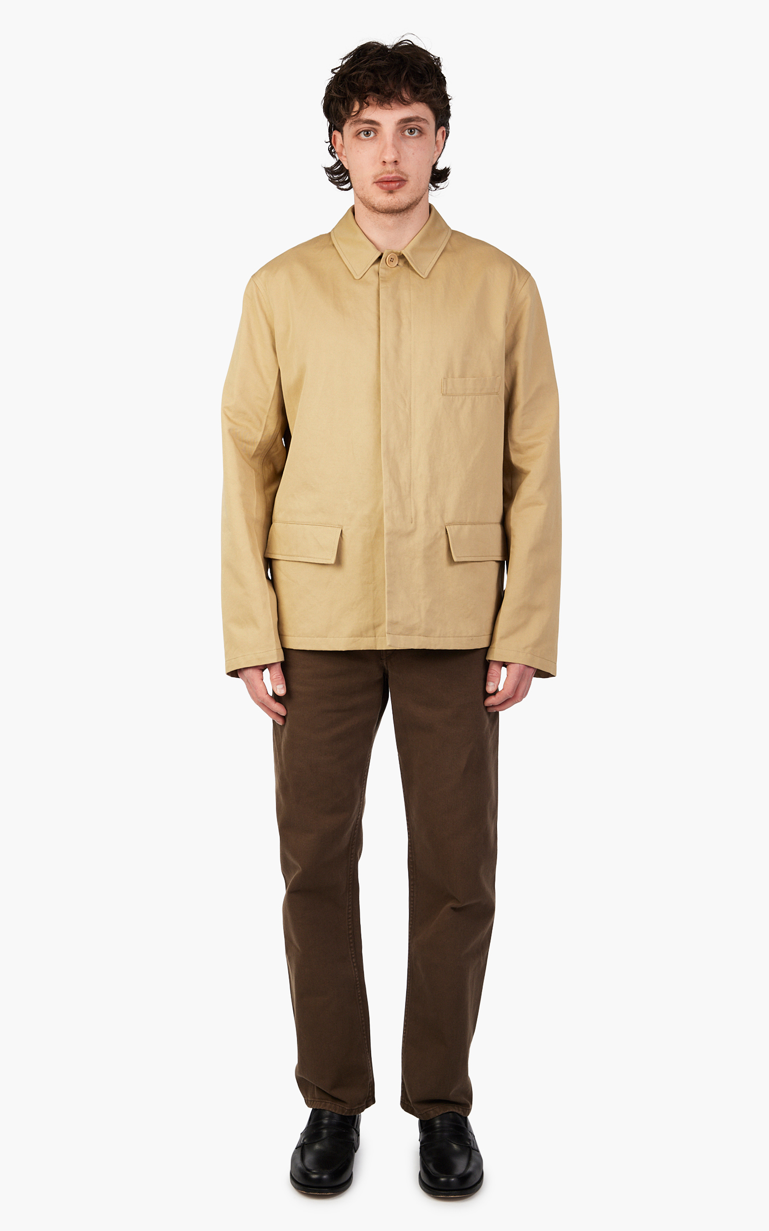 Lemaire Workwear Jacket Cotton Linen Kraft Beige | Cultizm