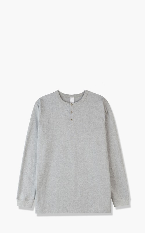 3sixteen Long Sleeve Henley Heather Grey LSH-2-Heather-Grey