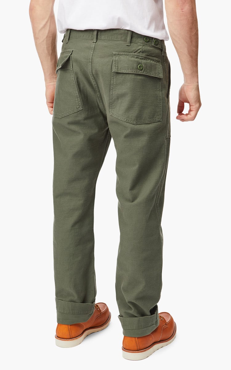 Tellason Fatigue Pant Straight Sateen Olive | Cultizm