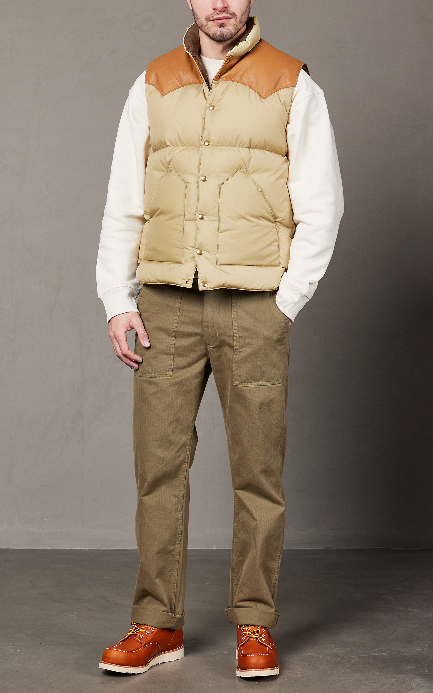 Rocky Mountain Featherbed Down Vest Tan Cultizm
