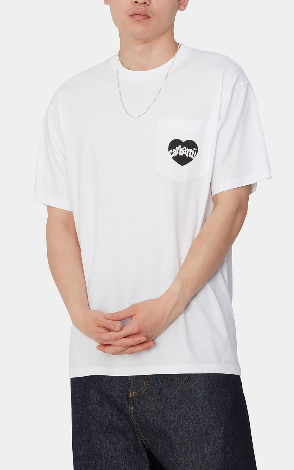 【CARHARTT】S/S AMOUR POCKET T-SHIRT ★送料・関税込★ Carhartt WIP S/S Amour Pocket T-Shirt White/Black | Cultizm