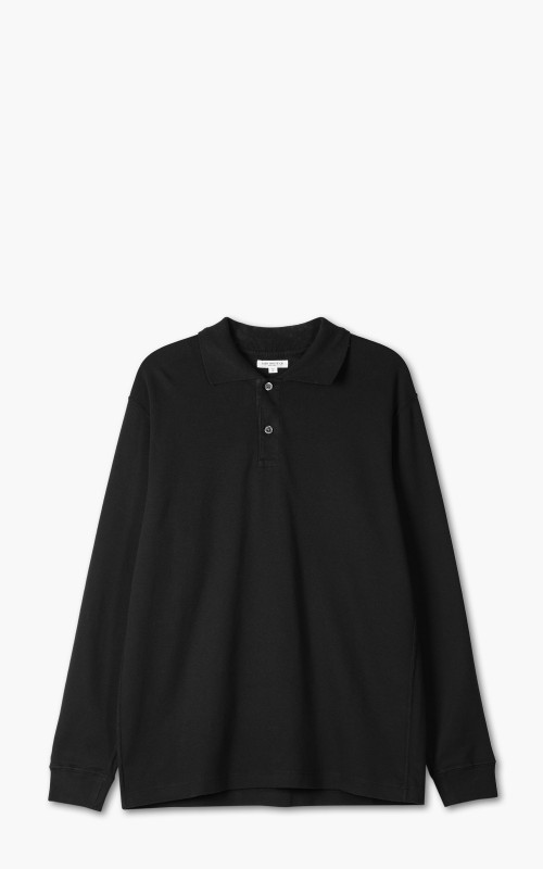 Lady White Co. Two Button Polo Longsleeve Black