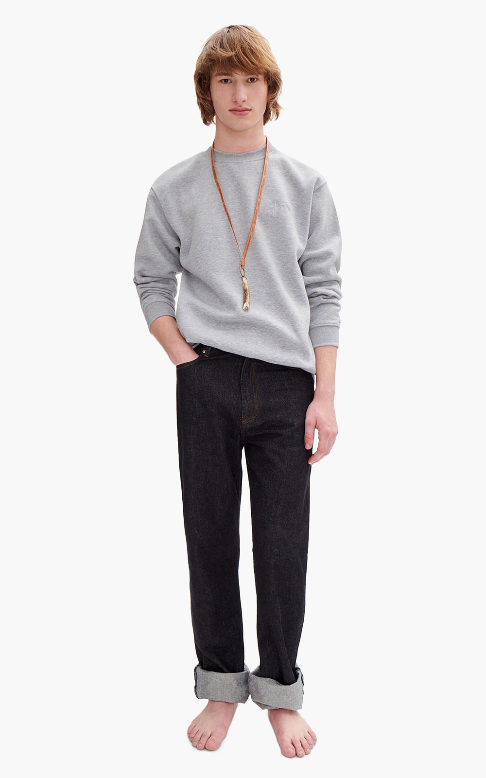 A.P.C. x JW Anderson Rene Sweater Heather Grey | Cultizm A.P.C. x JW Anderson Rene Sweater Heather Grey | Cultizm