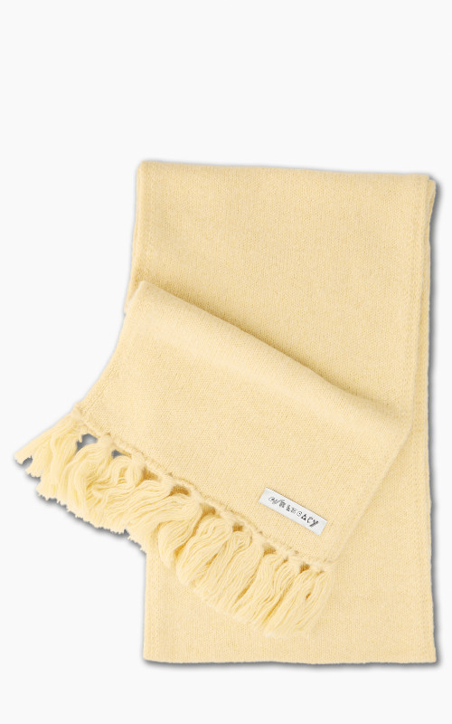 Our Legacy Knitted Scarf Canary Yellow Silk Wool