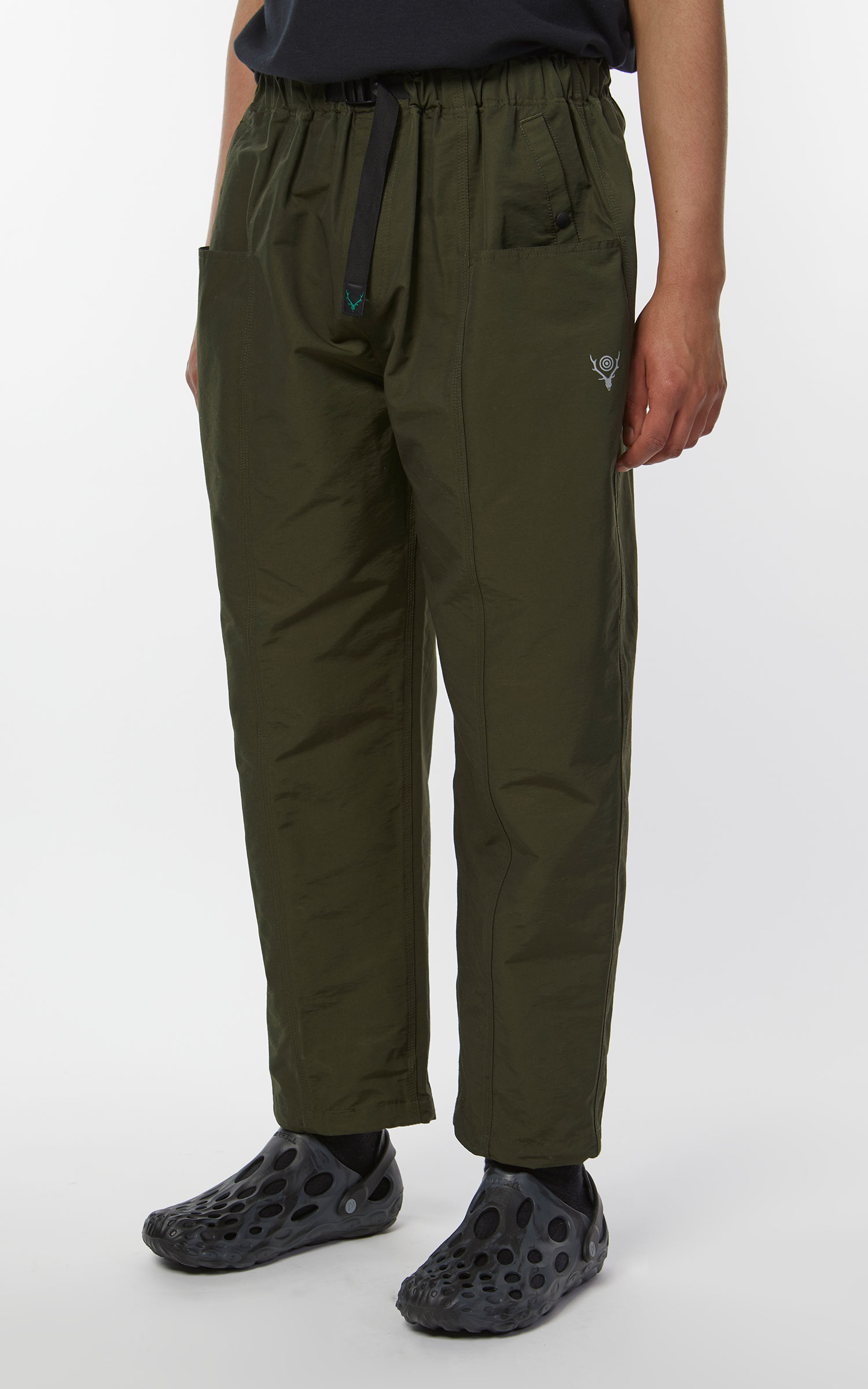 South2 West8 Belted C.S. Pant C/N Grosgrain Green | Cultizm